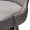 Baxton Studio Gradisca Grey Button-Tufted Upholstered Swivel Barstool, PK2 129-7073 - alternate 4